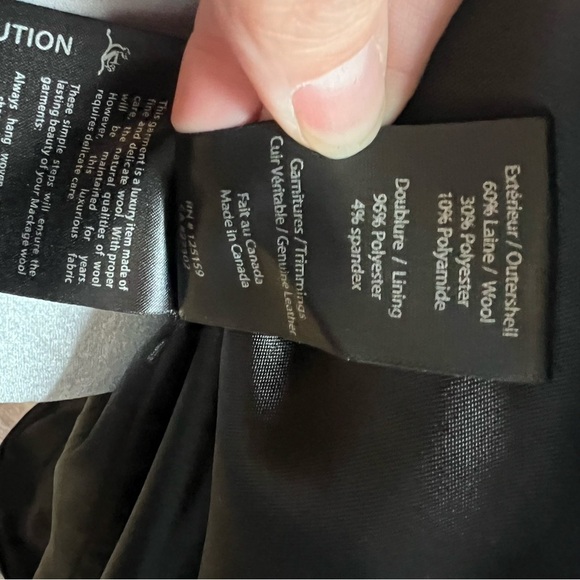 MACKAGE Black wool Sunsk Coat Sz small hood excellent winter jacket - Picture 13 of 16